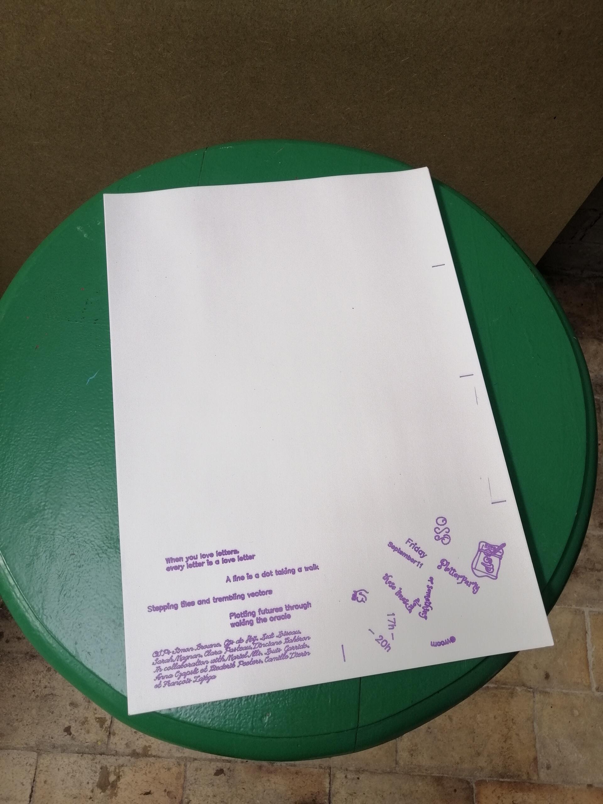 The blank poster at the entrance
