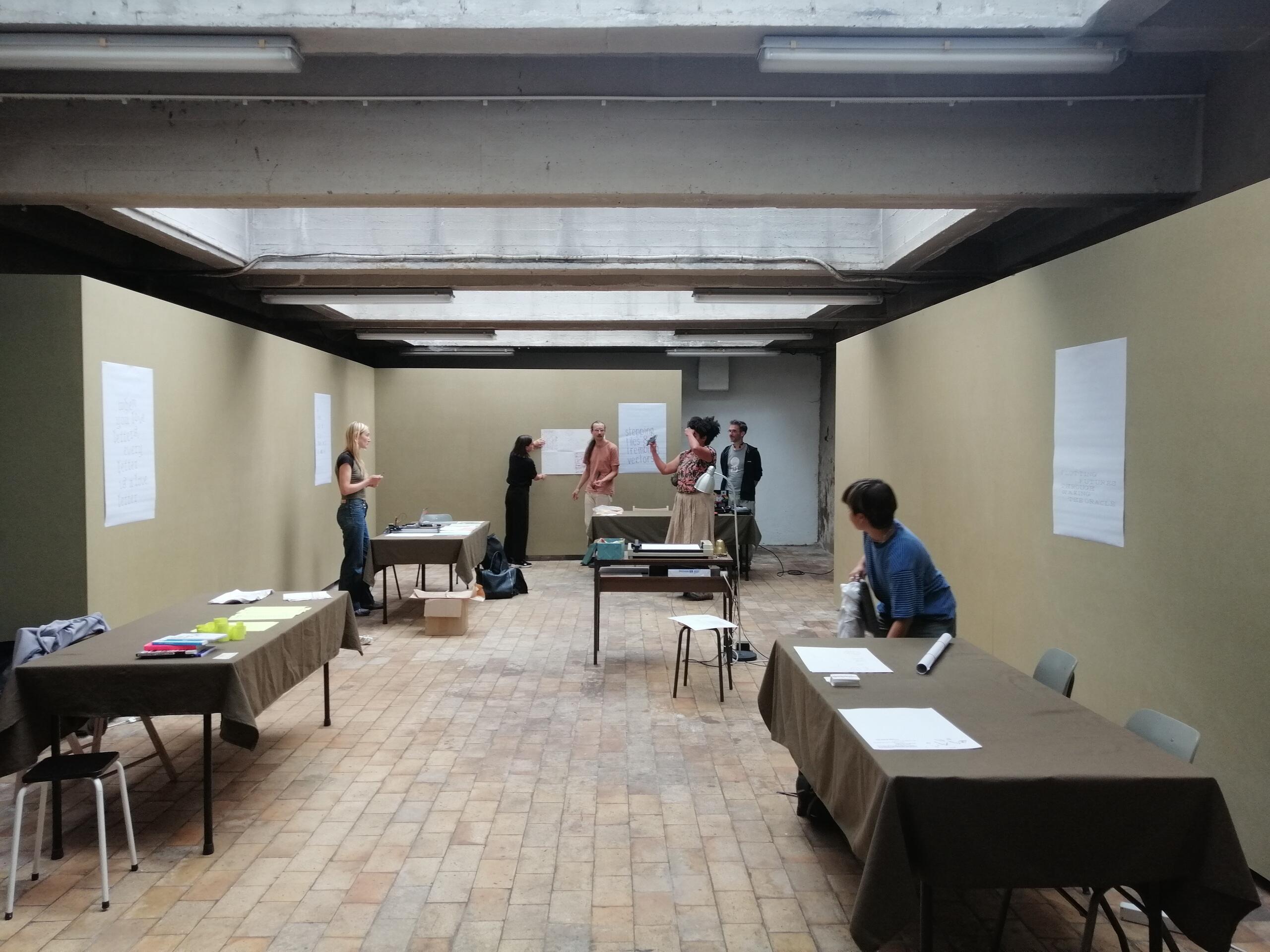 Setting up the plotterparty at VROOM